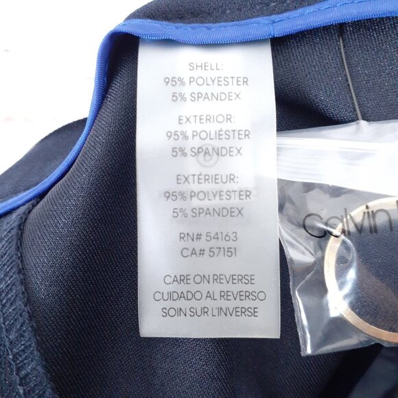 Calvin Klein Womens Dress Pants Sz 14 High Rise Navy 308A - Picture 5 of 6